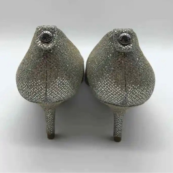MICHAEL Michael Kors Silver Size 9 Shimmer Pump Heels - Picture 3 of 7